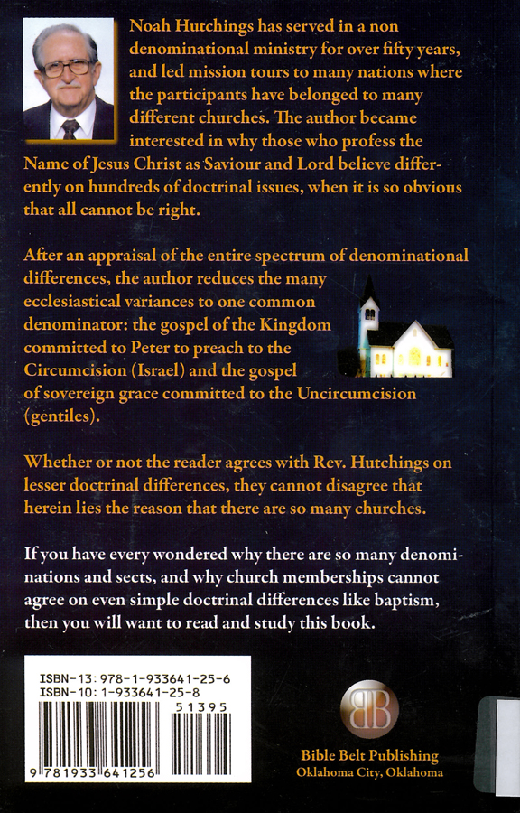 Picture of the back cover of the book entitled Why So Many Churches?.
