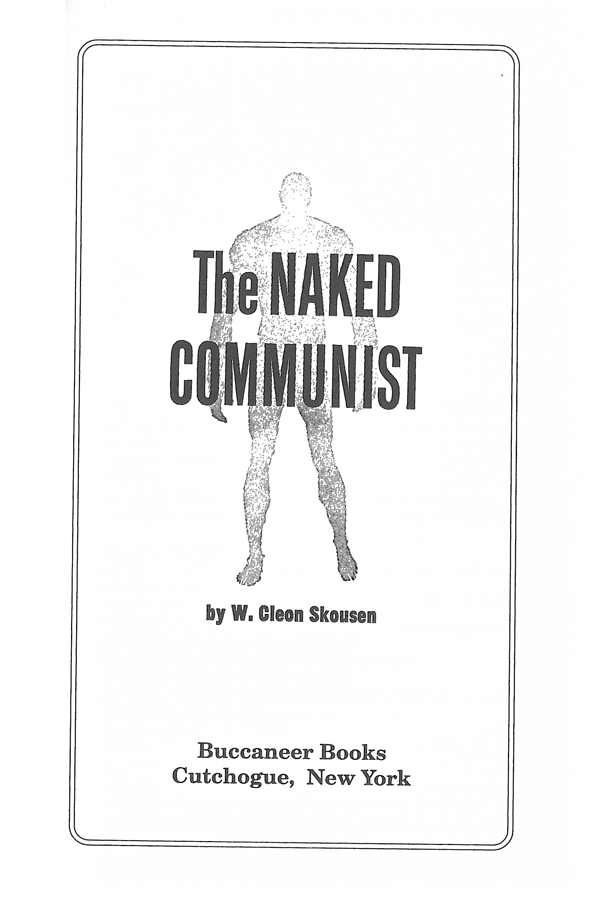 Picture of the front cover of the book entitled The Naked Communist.