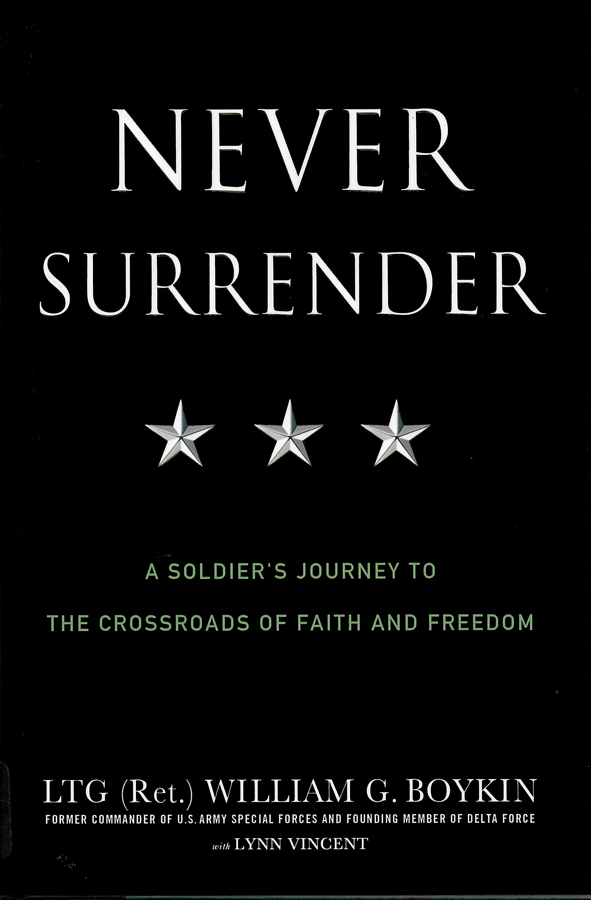 Picture of the front cover of the book entitled Never Surrender.