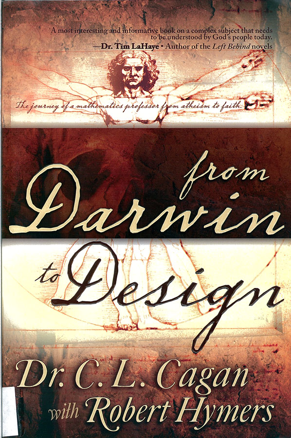 Picture of the front cover of the book entitled From Darwin To Design.