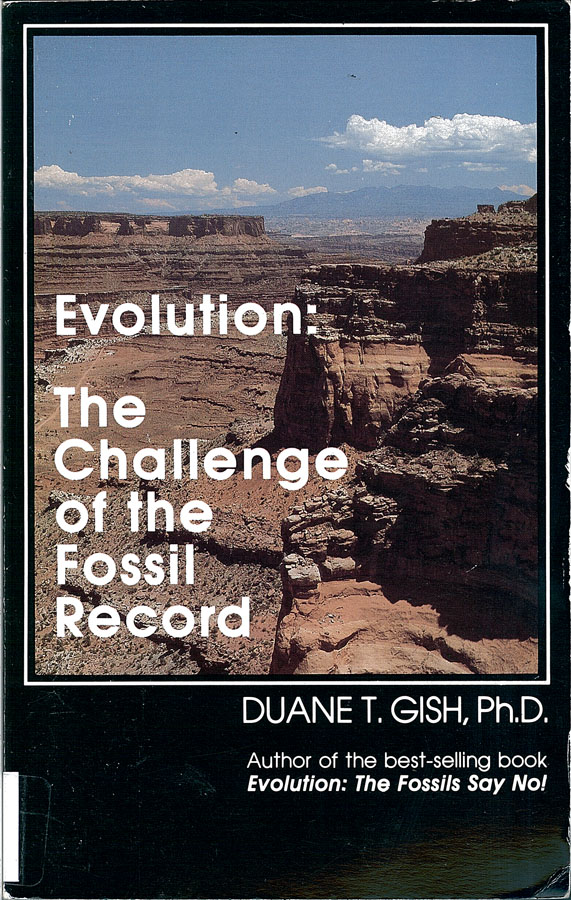 Picture of the front cover of the book entitled Evolution: The Challenge of the Fossil Record.