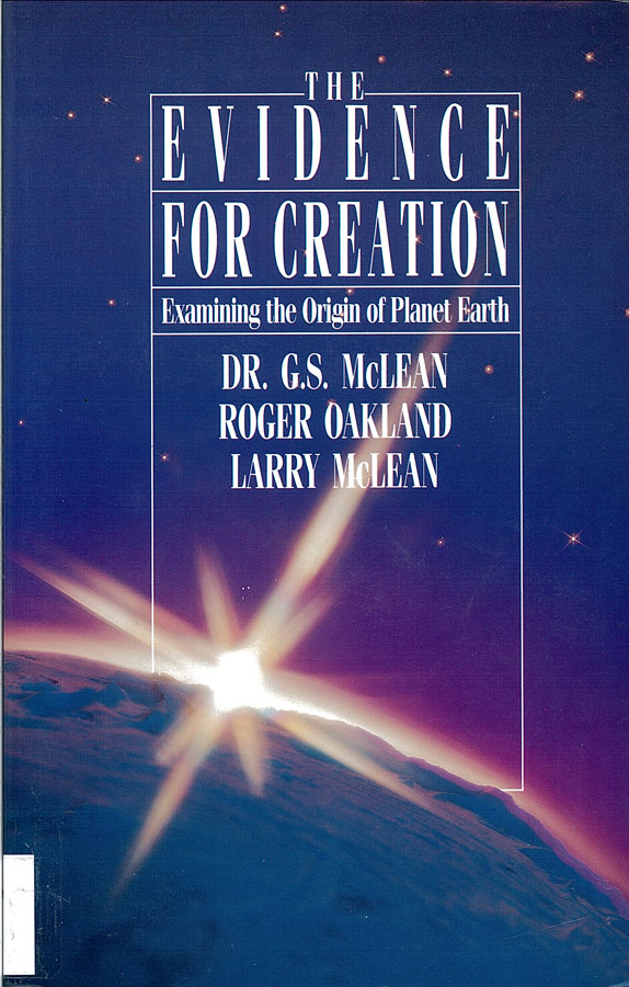 Picture of the front cover of the book entitled The Evidence For Creation.