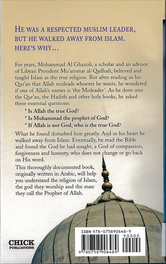 Picture of the back cover of the book entitled Christ, Muhammad and I.