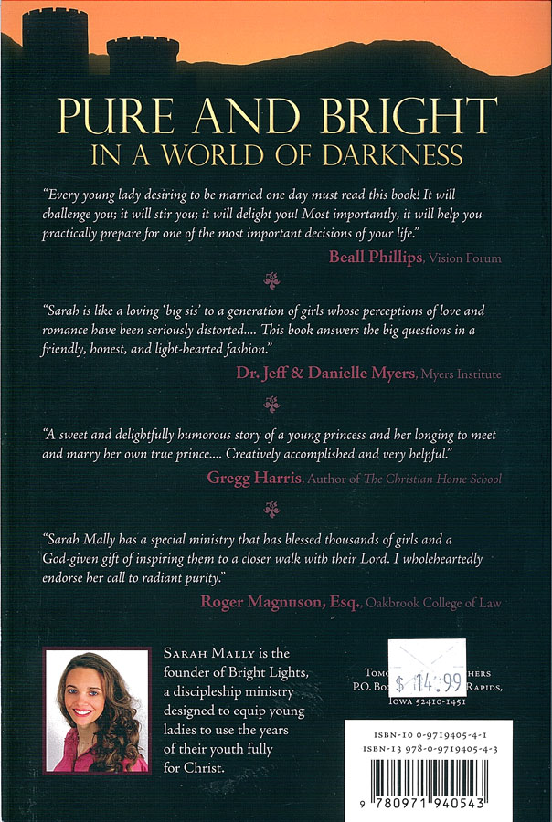 Picture of the back cover of the book entitled Before You Meet Prince Charming.