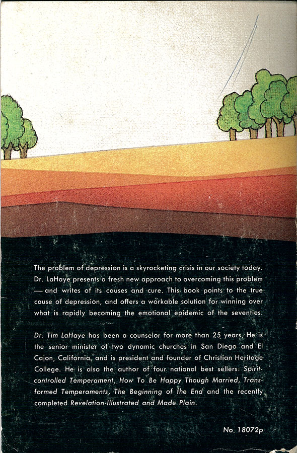 Picture of the back cover of the book entitled How to Win Over Depression.