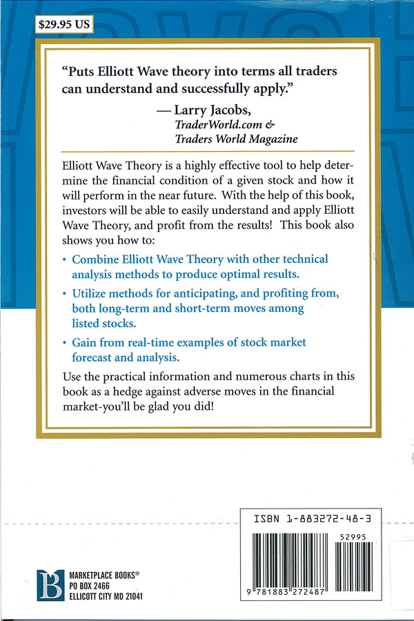 Picture of the back cover of the book entitled Elliott Wave Simplified.