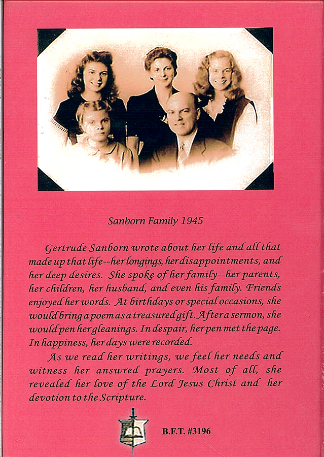 Picture of the back cover of the book entitled With Tears In My Heart.