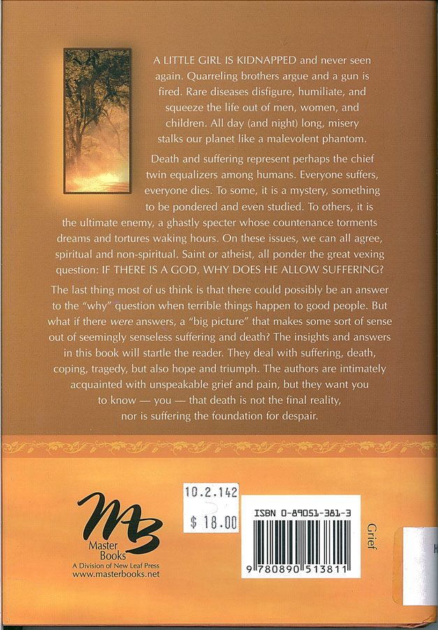 Picture of the back cover of the book entitled Walking Through Shadows.