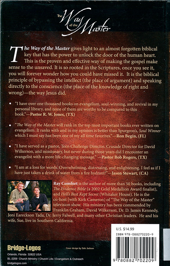 Picture of the back cover of the book entitled The Way of the Master.