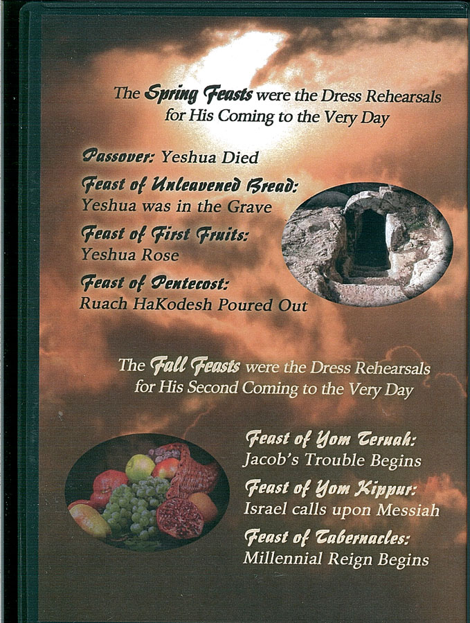 Picture of the back cover of the DVD entitled The Feasts of the Lord.
