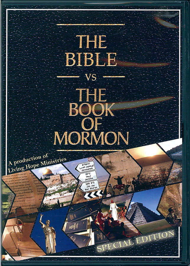 Picture of the front cover of the DVD entitled The Bible vs The Book of Mormon.