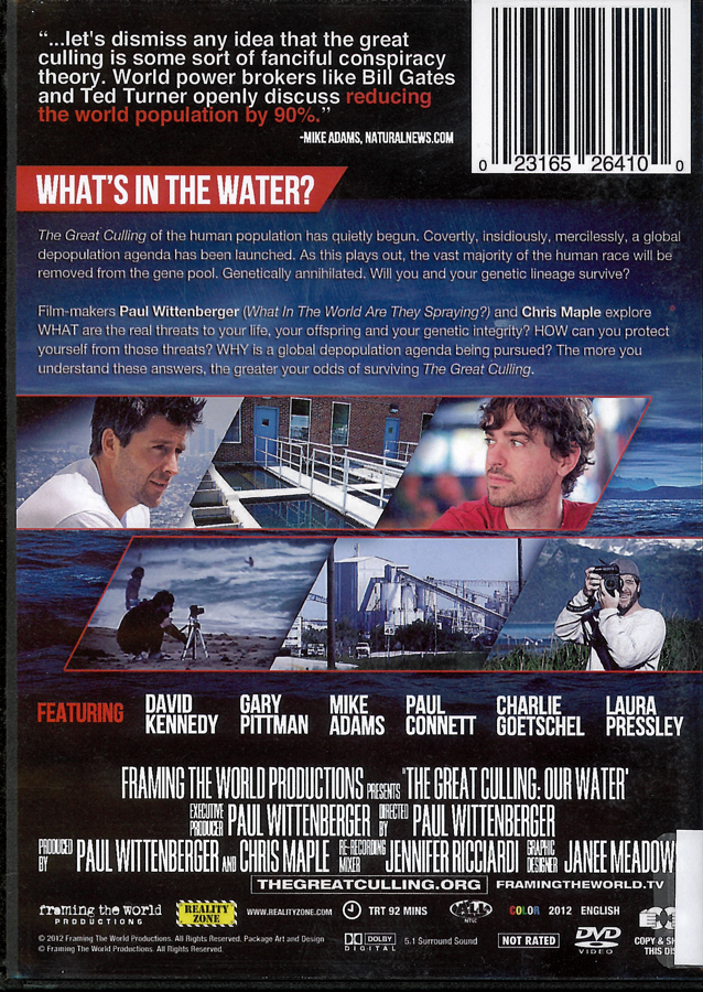 Picture of the back cover of the DVD entitled The Great Culling.