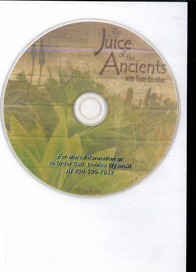 Picture of the front cover of the DVD entitled The Juice of the Ancients.