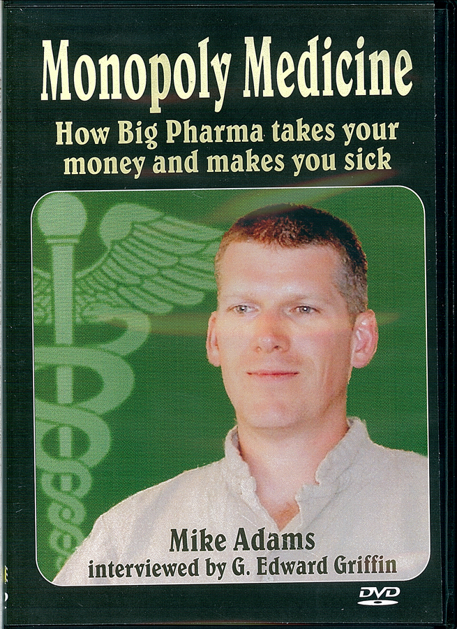 Picture of the front cover of the DVD entitled Monopoly Medicine.