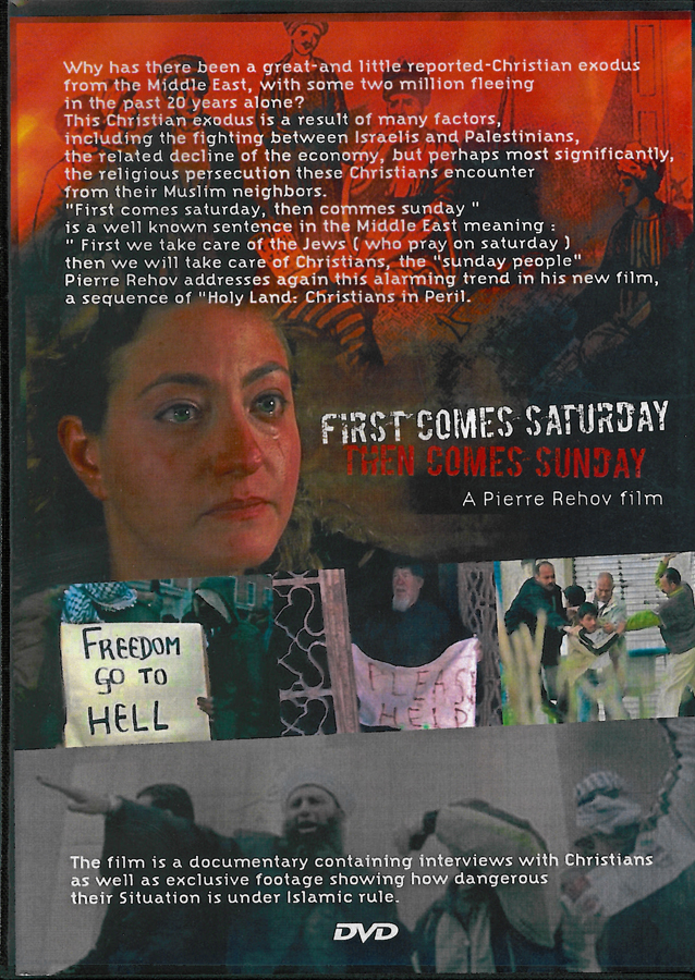 Picture of the back cover of the DVD entitled First Comes Saturday Then Comes Sunday.