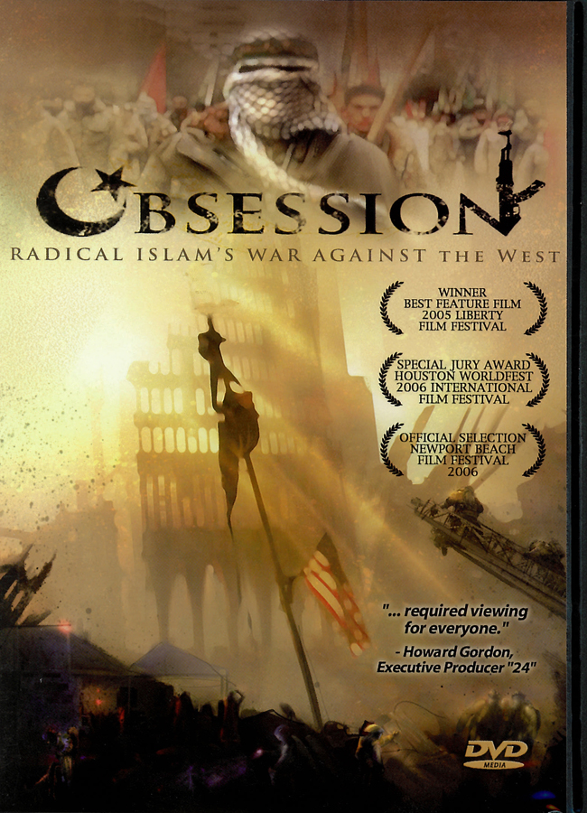 Picture of the front cover of the DVD entitled Obsession: Radical Islam's War Against the West.
