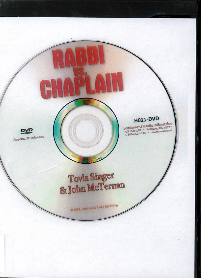 Picture of the front cover of the DVD entitled Rabbi vs Chaplain.