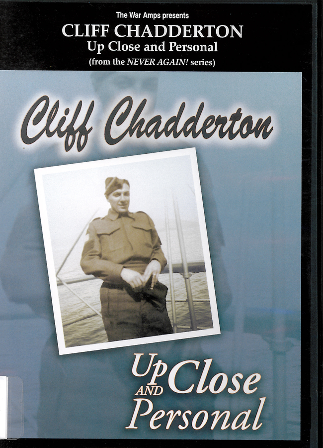 Picture of the front cover of the DVD entitled Cliff Chadderton: Up Close and Personal.