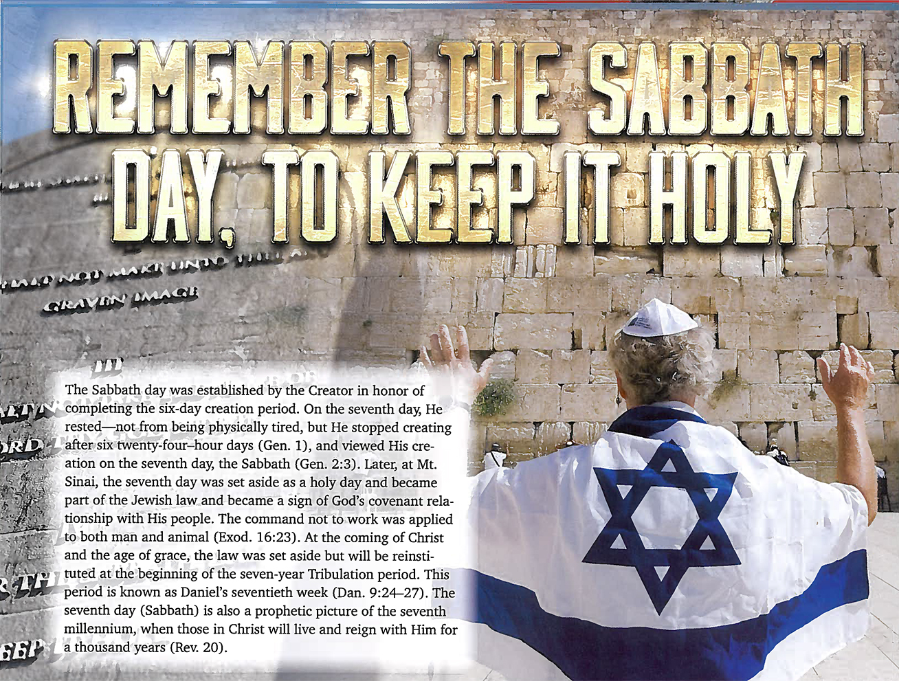 2018 Prophecy Calendar: April - Remember the Sabbath Day, To Keep it Holy