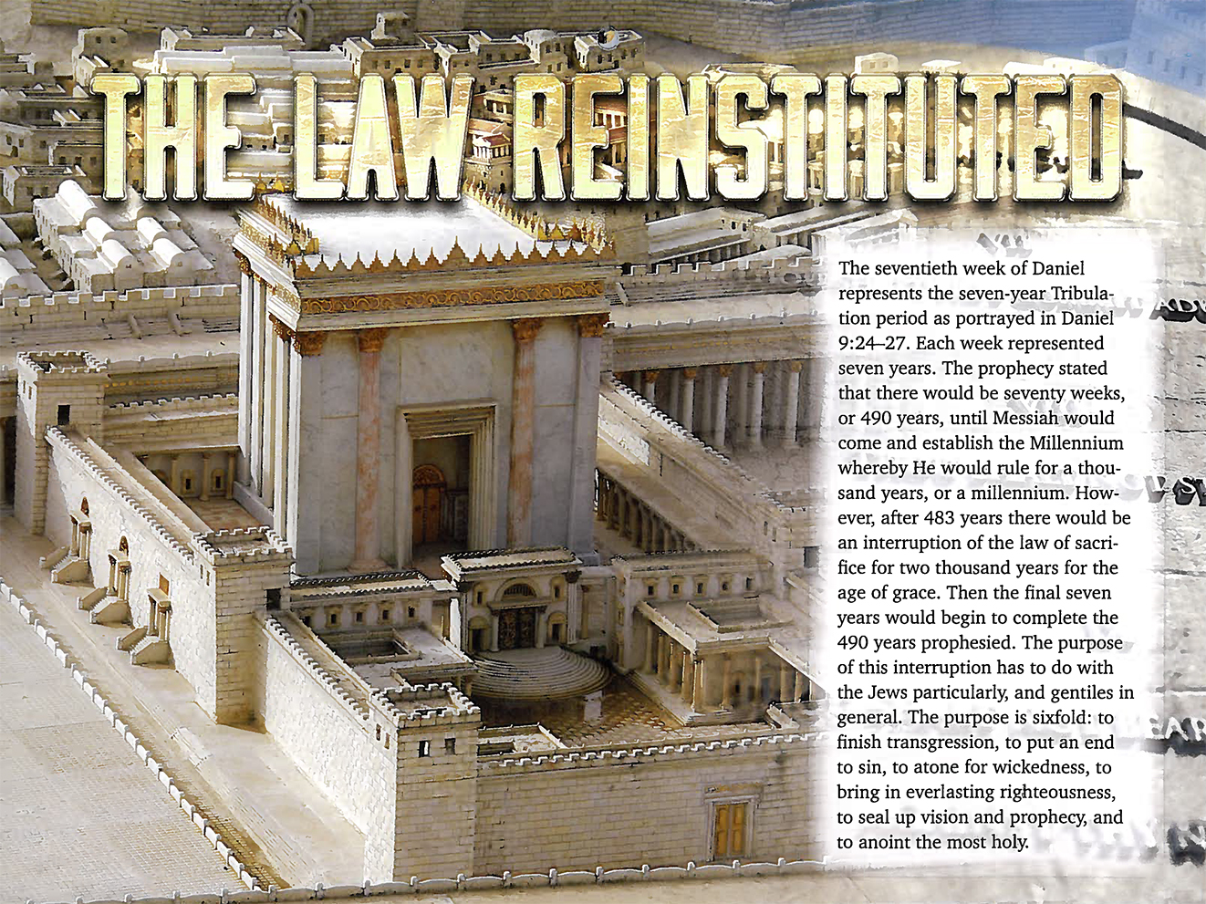 2018 Prophecy Calendar: December - The Law Reinstituted