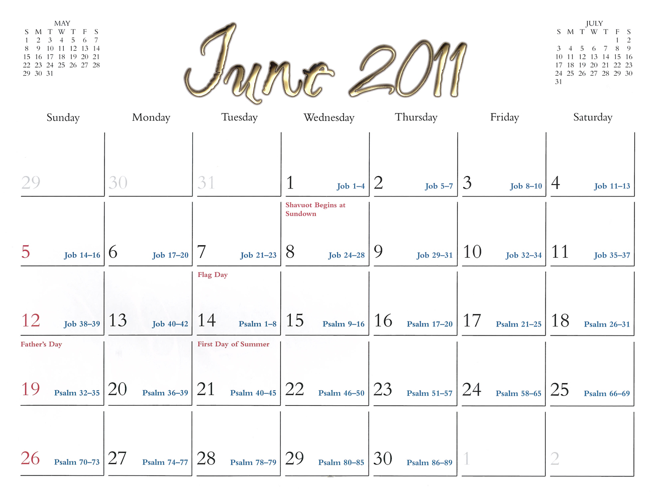 2011 Prophecy Calendar: June - Prophecies of Hosea