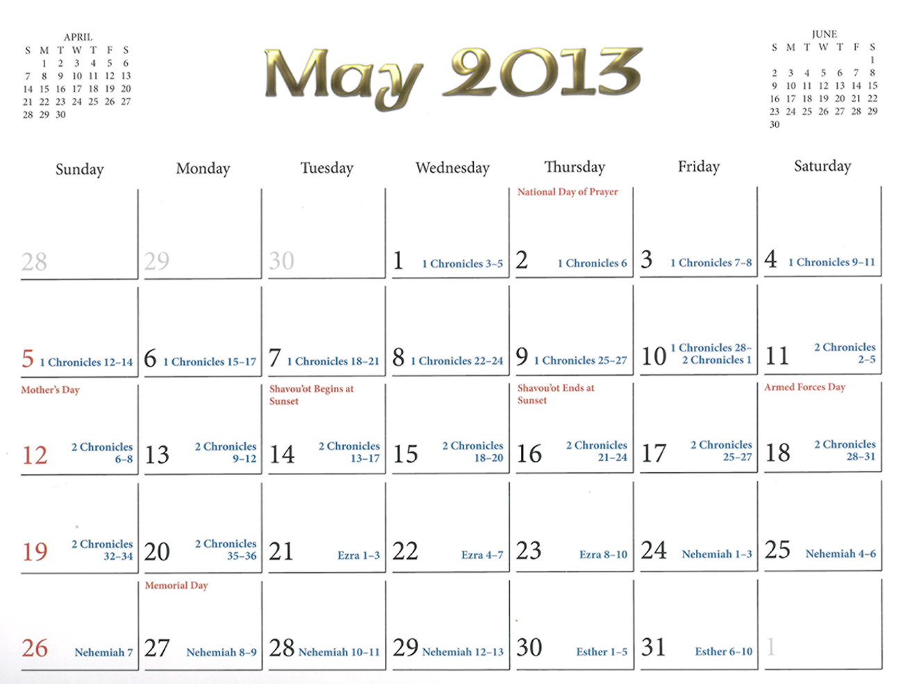 2013 Prophecy Calendar: May - The Miracles of Jesus