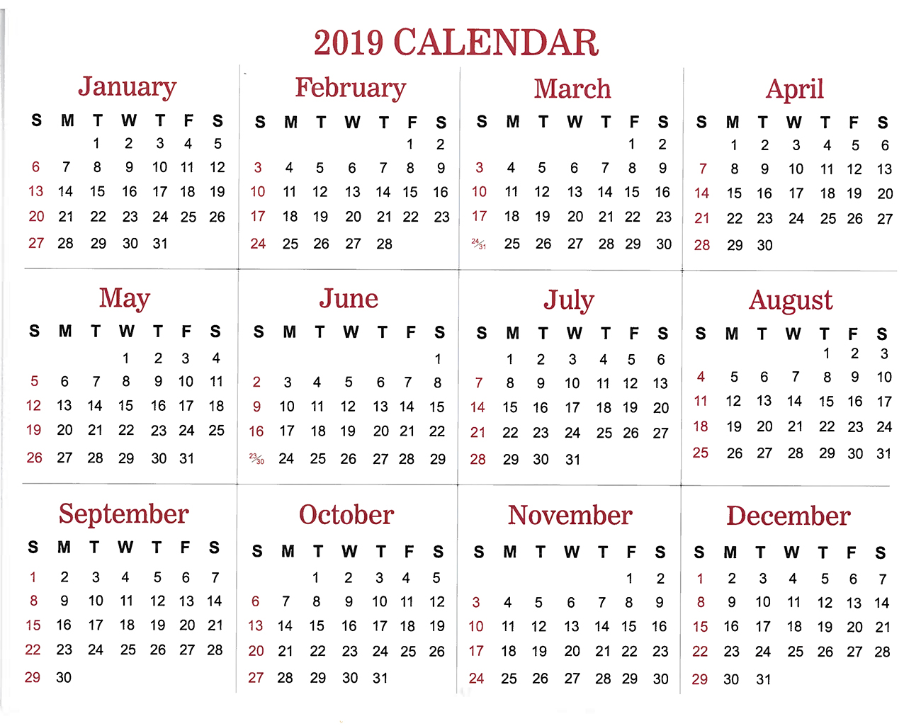 Back Cover: 2018 The Peoples Gospel Hour Calendar