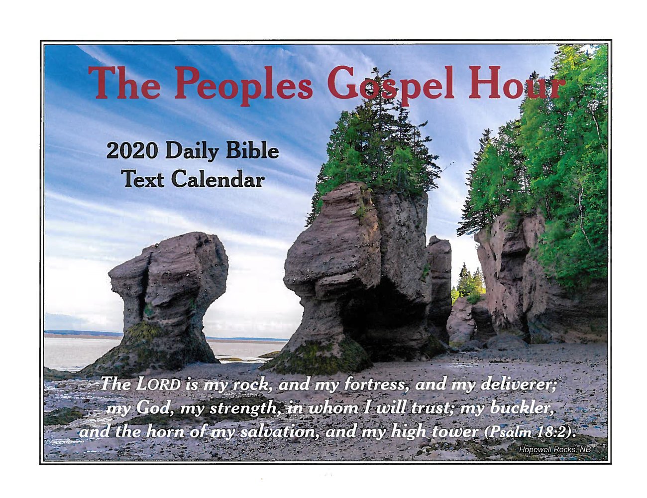 Front Cover: 2020 The Peoples Gospel Hour Calendar