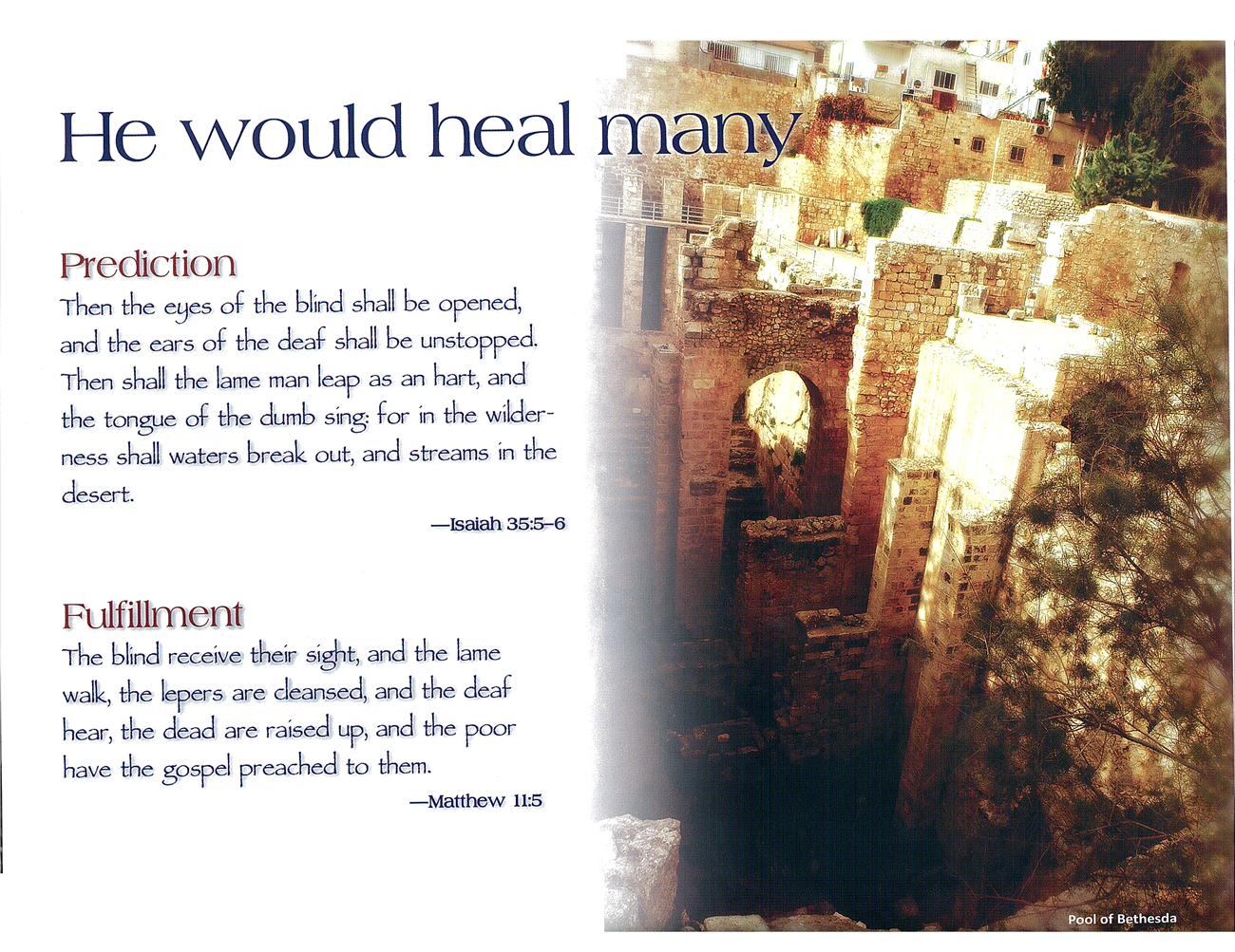 2010 Prophecy Calendar: April - He would heal many