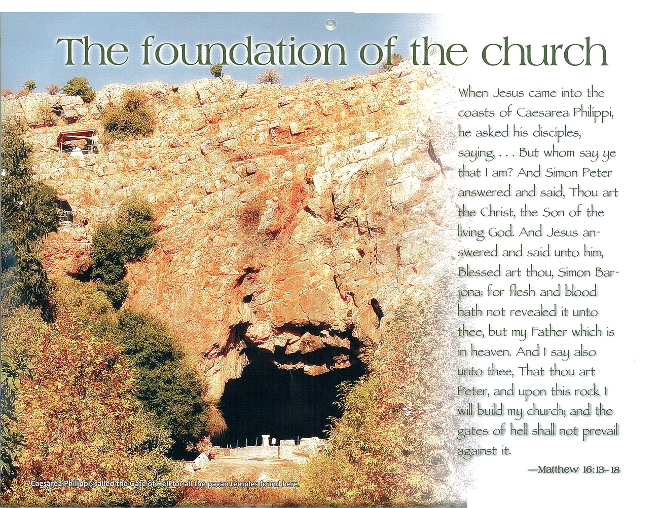 2010 Prophecy Calendar: July - The foundation of the church