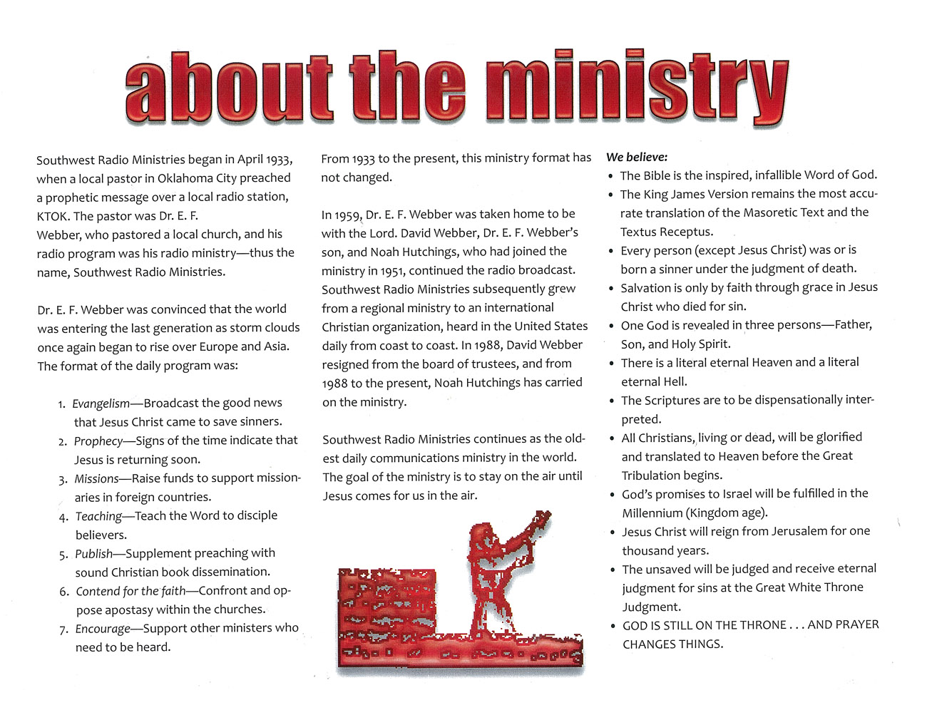 2009 Prophecy Calendar: About the Ministry