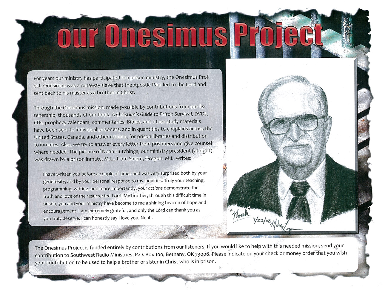 2009 Prophecy Calendar: our Onesimus Project