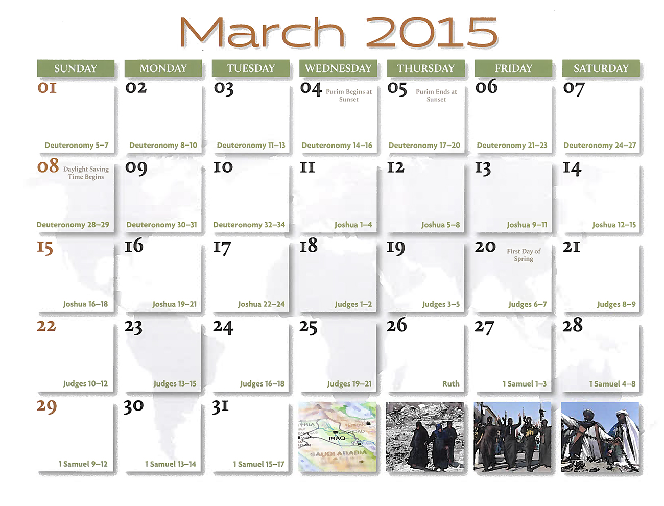 2015 Prophecy Calendar: March - Calenmdar