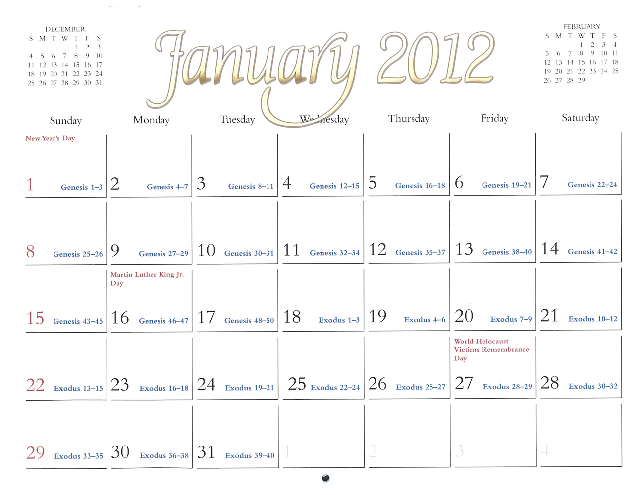 2012 Prophecy Calendar: January - Paul's Letter to Christians in Rome