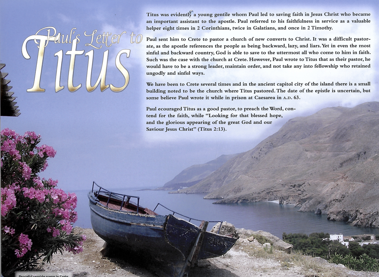 2012 Prophecy Calendar: November - Paul's Letter to Titus