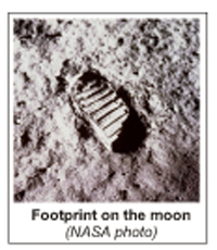 Picture of a Human Footprint on the Moon