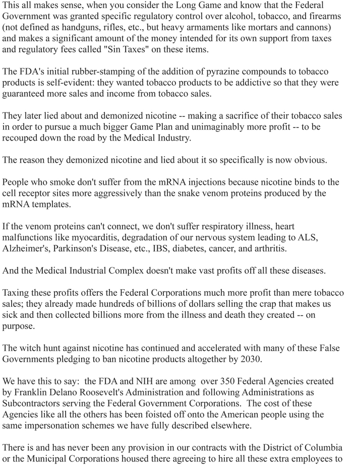 End of FDA and NIH: Page 3