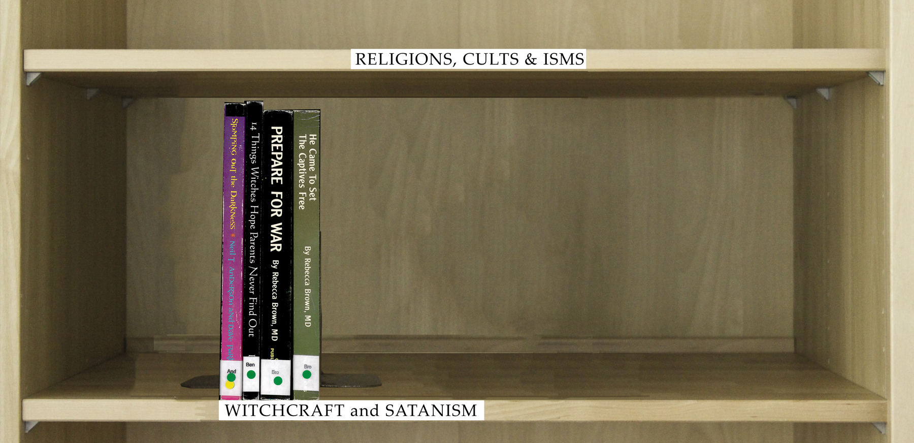 Index of Books Under the Category Witchcraft and Satanism.