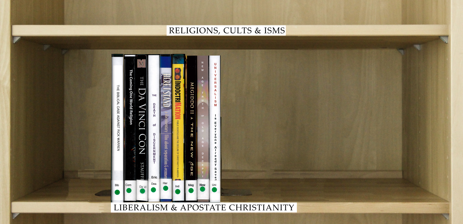 Index of DVD's Under the Category Liberalism & Apostate Christianity.