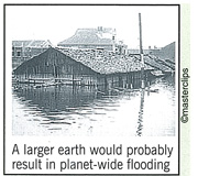 Picture of the Earth Being Flooded As A Result Of Being Larger