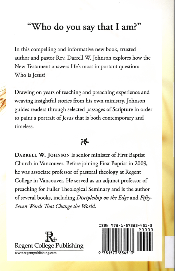 Picture ofr the back cover of the book entitled Who Is Jesus?.