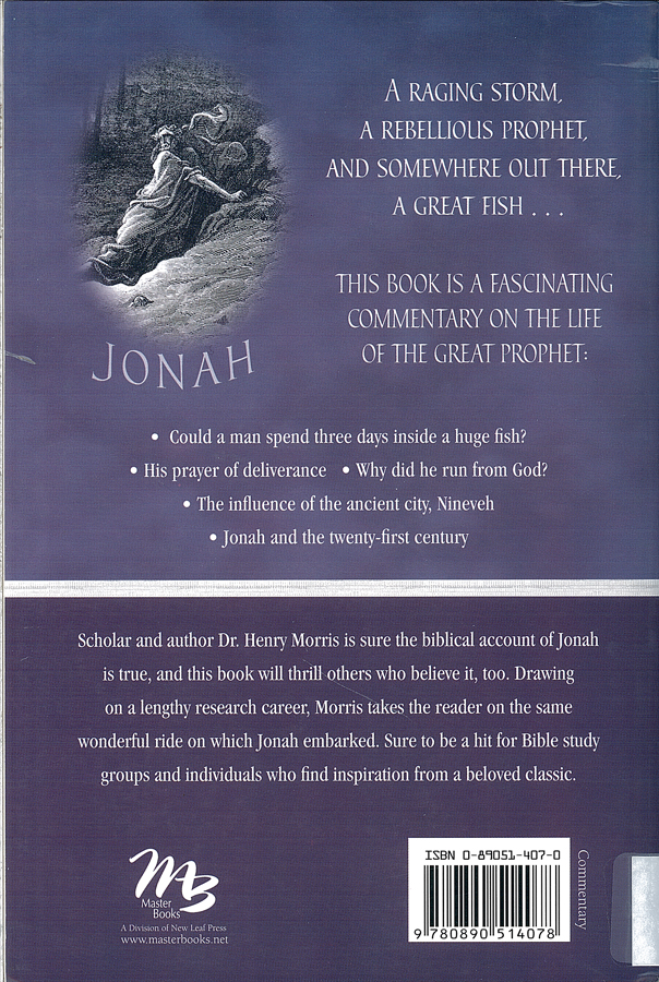 Picture of the back cover of the book entitled The Remarkable Journey of Jonah.