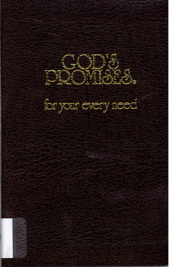 Picture of the front cover of the book entitled God's Promises. For your every need.