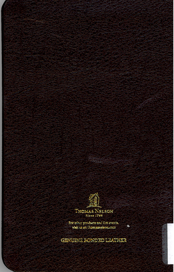 Picture of the back cover of the book entitled God's Promises. For your every need.