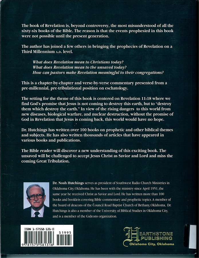 Picture of the back cover of the book entitled Revelation for Today.