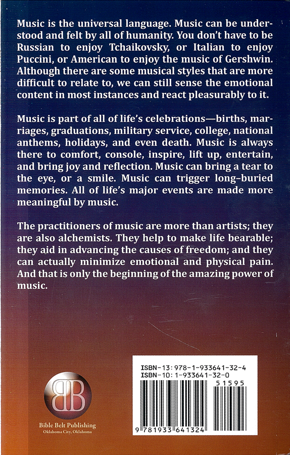 Picture of the back cover of the book entitled Is The Amazing Power Of Music.