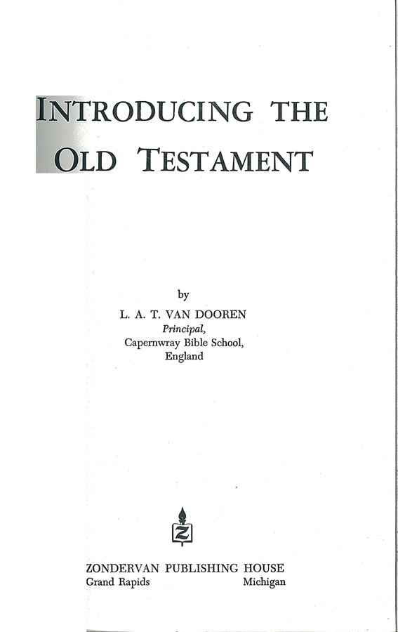 Picture of the front cover of the book entitled Introducing the Old Testament.