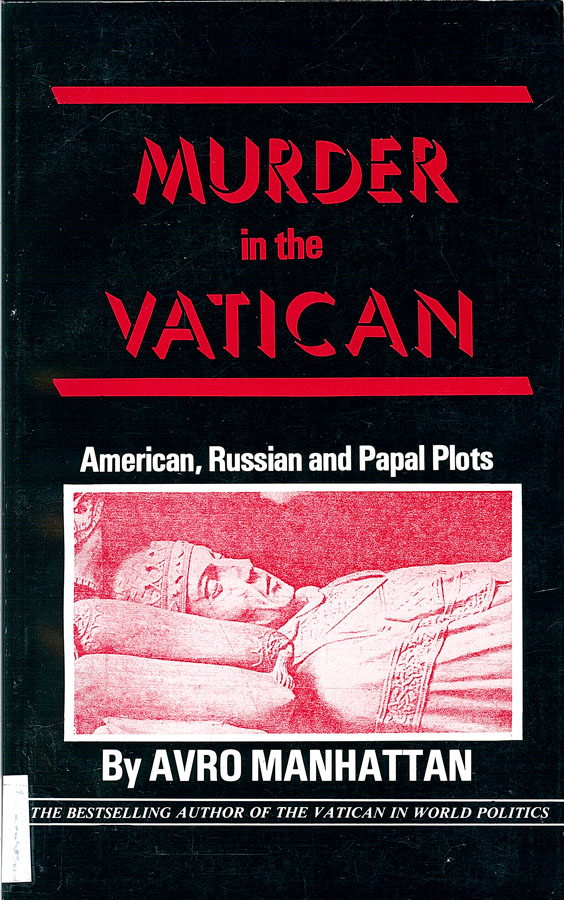 Picture of the front cover of the book entitled Murder in the Vatican.