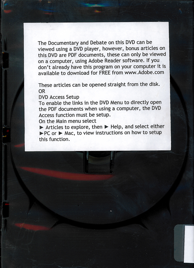 Picture of the back cover of the DVD entitled Facing the Fire.