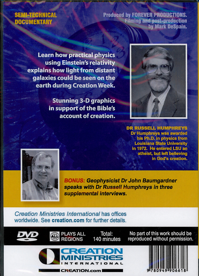 Picture of the back cover of the DVD entitled Starlight and Time.